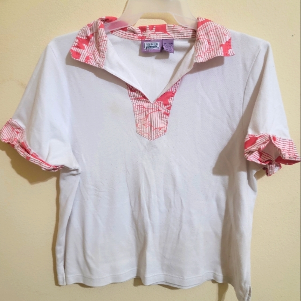 Ladies Plus Collared Shirt